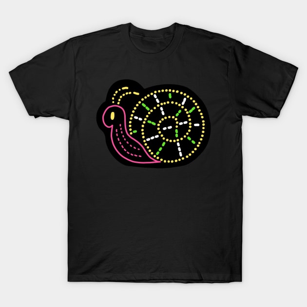 Whirley Snail Electrical Parade T-Shirt by lyndsiemark